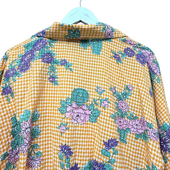 Rare Vintage Bouncing Bertha's Banana Blanket Top Medium Yellow 70s Cottagecore - Picture 8 of 14